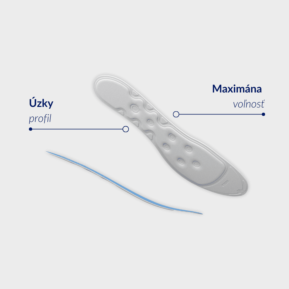 Medicovi Front tenké ortopedické vložky pre úzku obuv – pohľad zhora